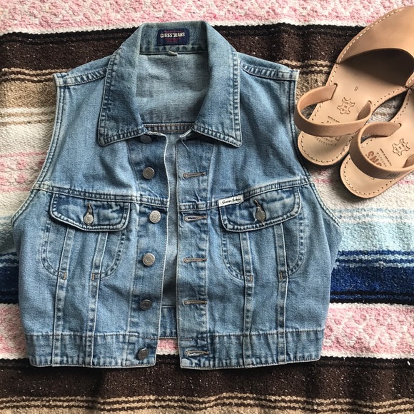 guess jean vest